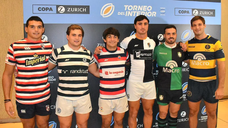 Jugadores de rugby durante un partido del Torneo del Interior