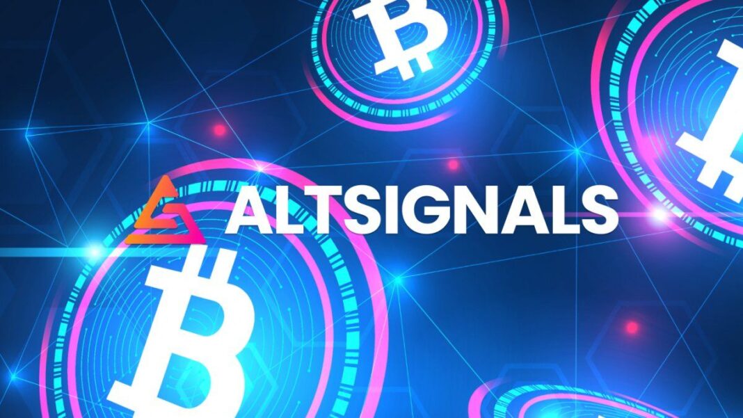Logotipo de AltSignals y representación gráfica del token ASI y gráficos de trading