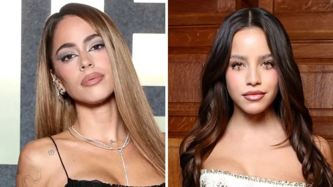 Fotografías de las cantantes Emilia Mernes y Tini Stoessel