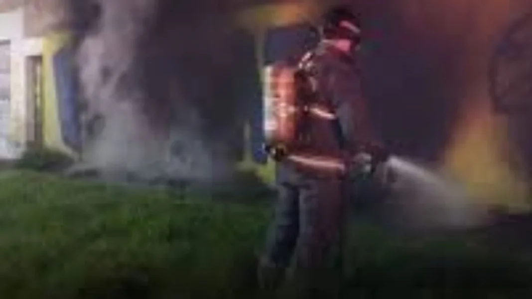 Ilustración de una bandera blanca con inscripciones y un mural de Rosario Central.