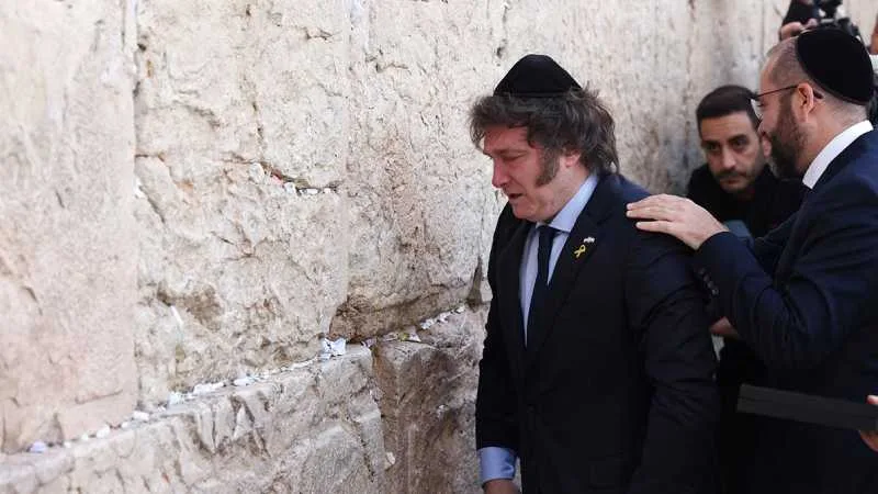 El presidente Javier Milei durante un acto oficial.