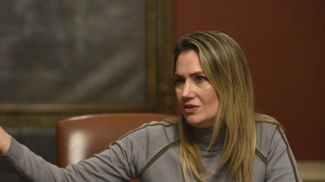 Senadora Carolina Losada durante una sesión en el Congreso Nacional.