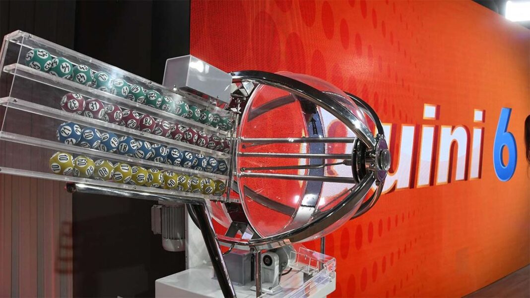 Boleto ganador del Quini 6 con los números 01-04-06-15-20-28