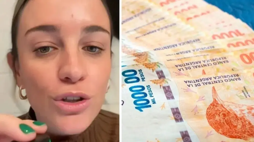 Captura de pantalla del video viral de TikTok sobre gastos mensuales