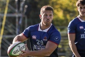 Foto del equipo Capibaras XV durante un partido de Súper Rugby Américas