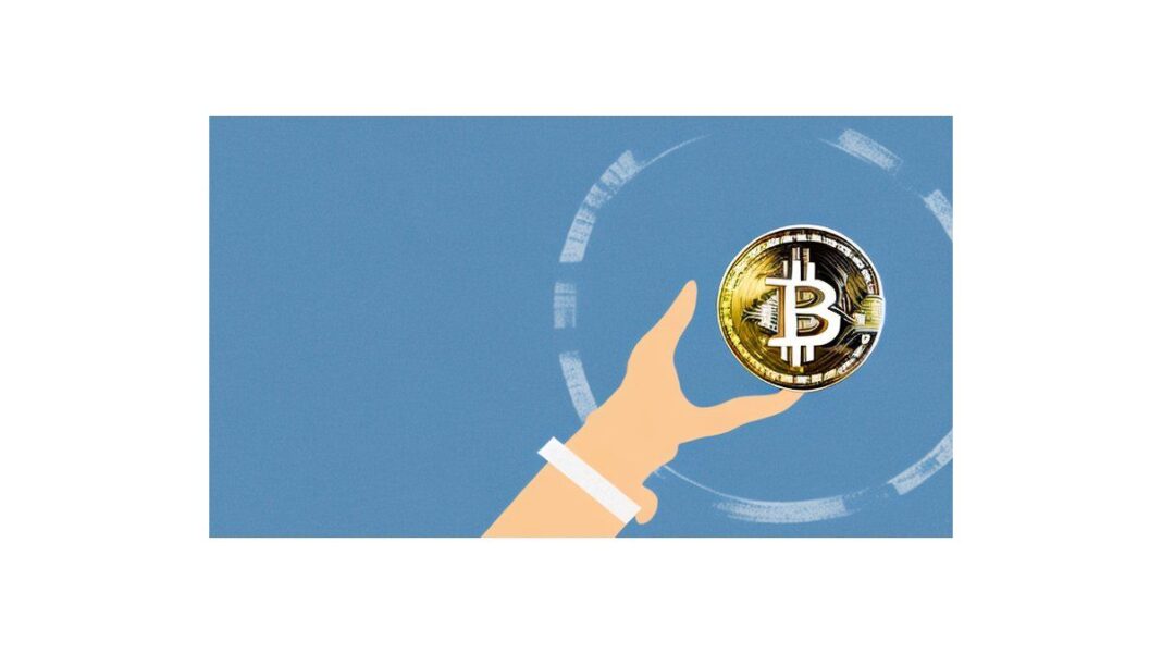 Persona usando un smartphone con gráficos de criptomonedas en pantalla