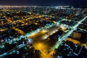 Vista del inmueble conocido como La Casona en barrio Sur, Santa Fe, señalado como búnker de drogas