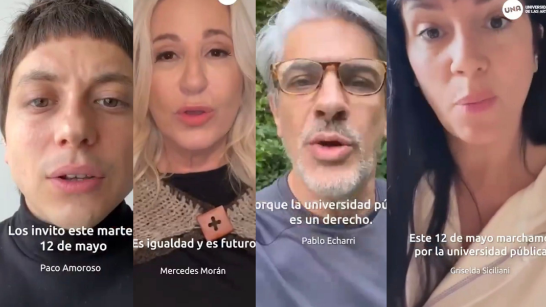 Artistas argentinos convocan a marchar por la universidad pública