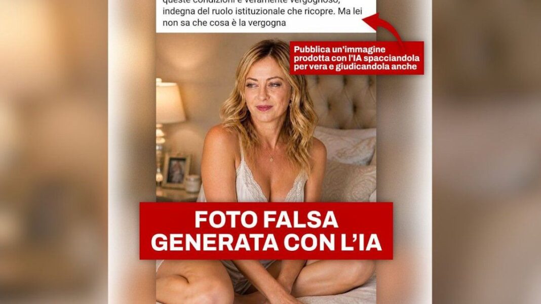 Giorgia Meloni en conferencia de prensa