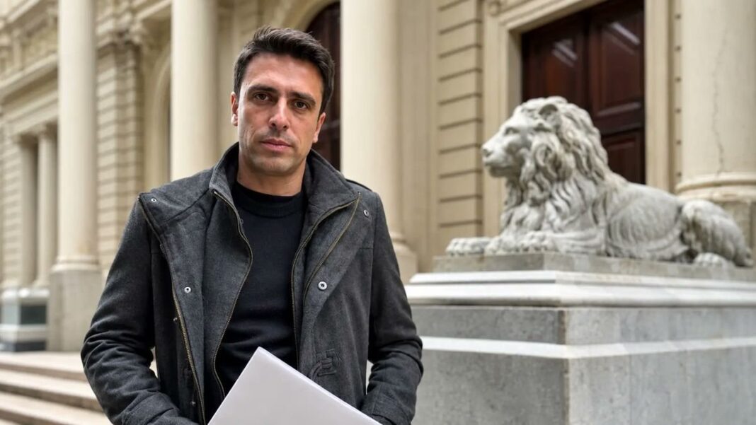 Concejal Juan Pedro Aleart en sesión del Concejo de Rosario