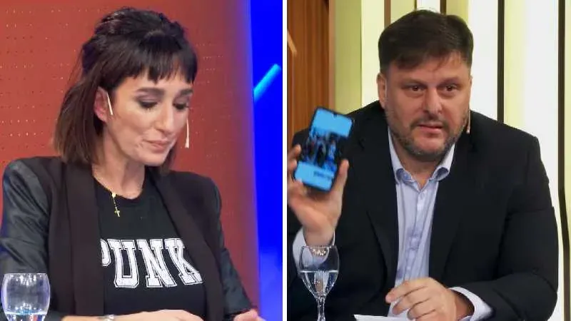 Leandro Santoro y Leila Gianni en el programa A Dos Voces