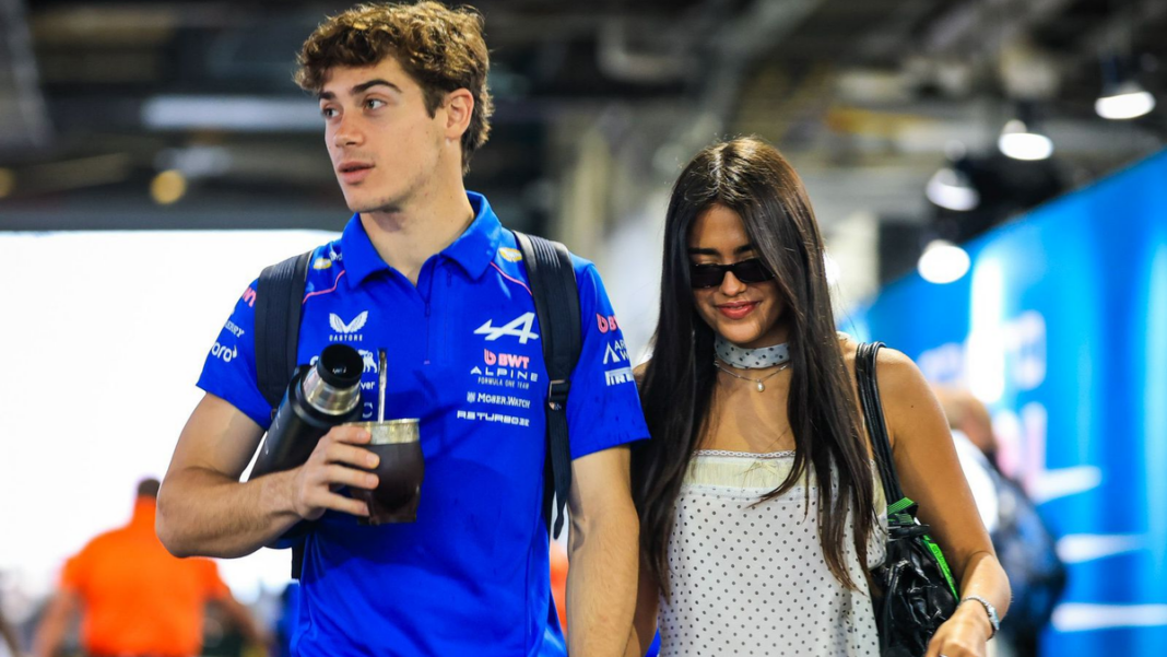 Maia Reficco y Franco Colapinto en el Gran Premio de Miami de Fórmula 1