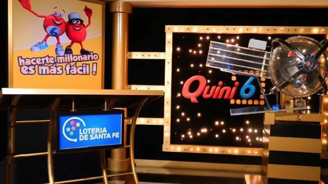 Cartón de Quini 6 con números ganadores