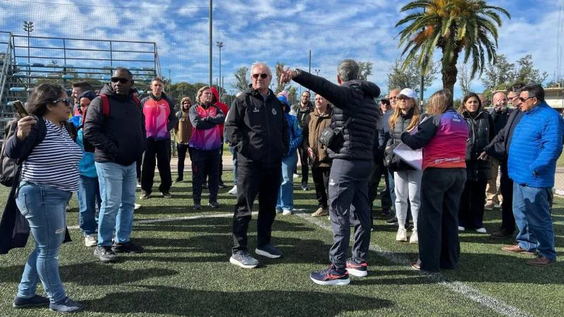 Comitiva de representantes internacionales recorre las obras de la Villa Suramericana en Rosario