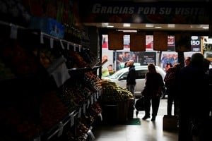 Gráfico con datos de ventas de supermercados, mayoristas y shoppings en marzo 2026
