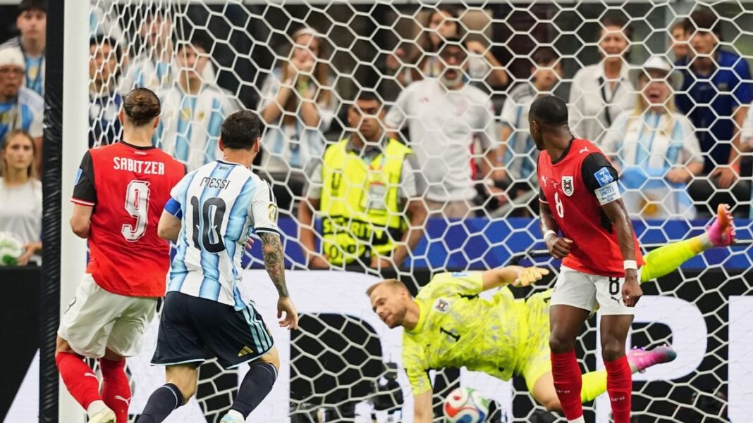 Lionel Messi celebra un gol durante el partido Argentina vs Austria del Mundial 2026