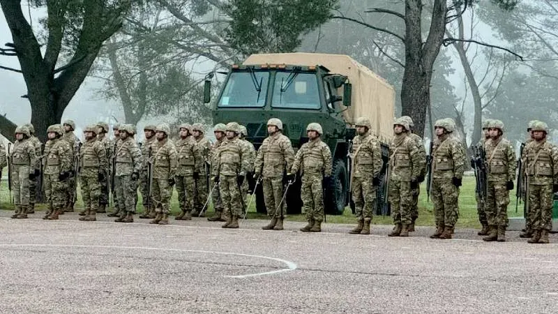 Militares argentinos en formación