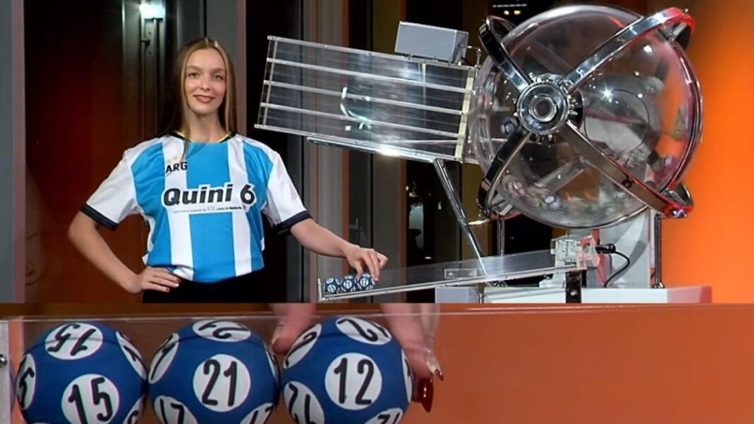 Boleto del Quini 6 con números sorteados