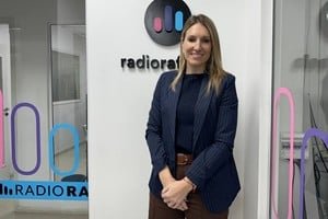 Virginia Coudannes durante su visita a Rafaela