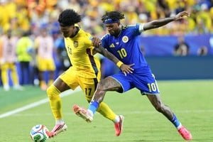 Jugadores de Curazao celebran el empate ante Ecuador en el Mundial 2026