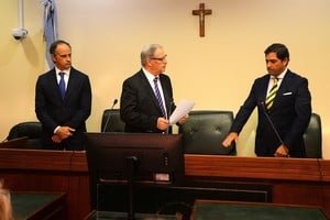 Ceremonia de juramento de Emilio Rosatti como juez del Tribunal Oral Federal de Santa Fe