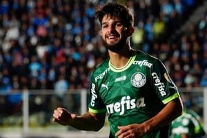 José Manuel López con la camiseta de Palmeiras durante un partido