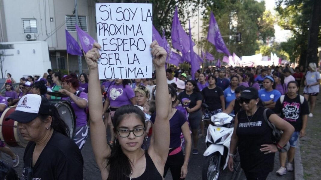 Gráfico con datos de femicidios en Argentina 2026 del Observatorio Mercedes Pagnutti