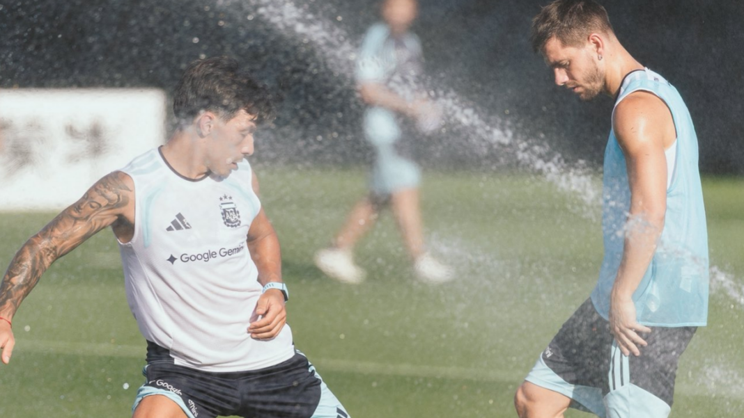 Giovani Lo Celso con la camiseta de la selección argentina
