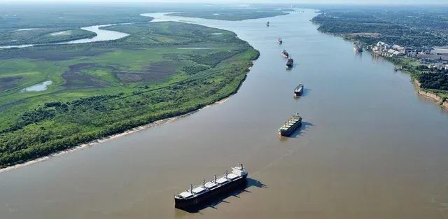 Imagen ilustrativa de la Hidrovía Paraná-Paraguay