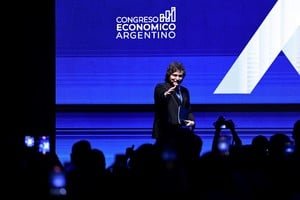 Javier Milei durante un acto oficial