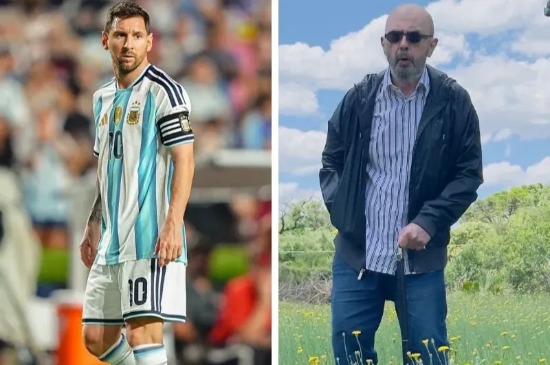 Lionel Messi en el entrenamiento de la Selección Argentina, con un fondo musical del Indio Solari