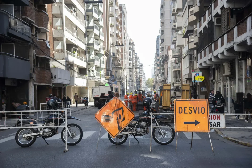 Mapa de cortes de calle en Rosario por obras municipales