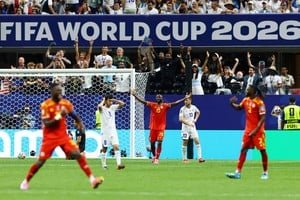 Jugadores de RD Congo celebran la clasificación a los 16avos del Mundial 2026