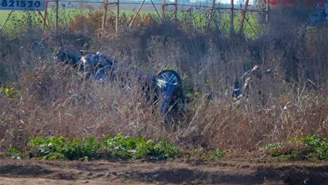 Vehículo accidentado en ruta de Casilda