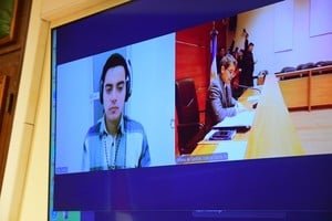 Tadeo Azcurra durante el juicio