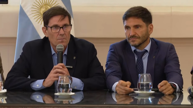 Reunión entre el gobernador Maximiliano Pullaro y el ministro de Educación José Goity