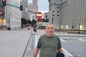 Domingo Migliore con la camiseta argentina en Atlanta