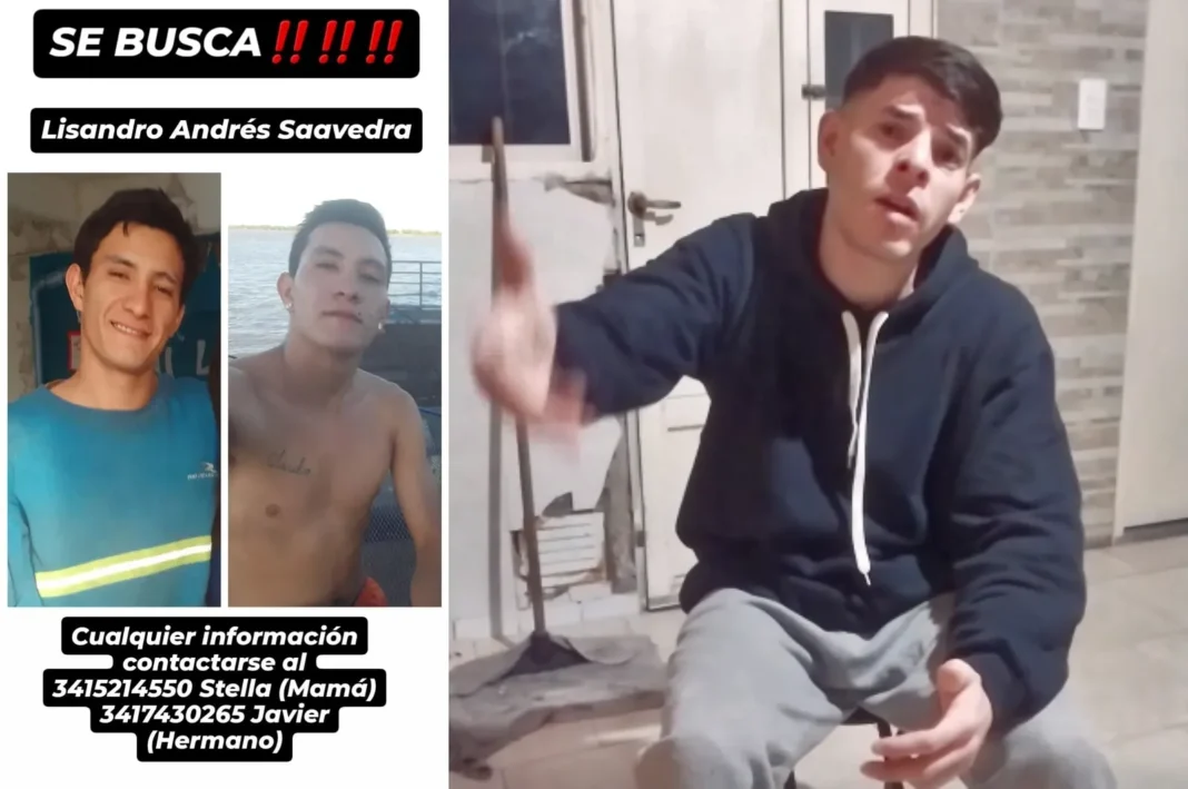 Fotografía de Andrés Lisandro Saavedra, joven desaparecido en Rosario