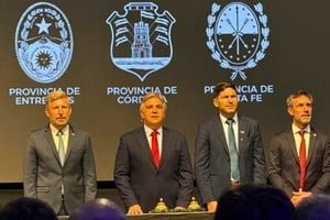 Gobernadores de Córdoba, Santa Fe y Entre Ríos en conferencia de prensa en San Francisco