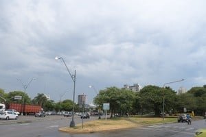 Cielo nublado sobre la ciudad de Santa Fe