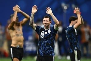 Lionel Messi celebrando la clasificación a la final del Mundial 2026