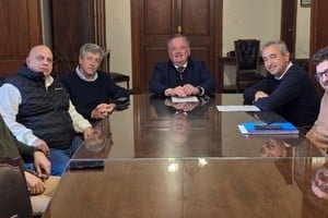 Felipe Michlig y Pablo Javkin en el Palacio Legislativo de Santa Fe