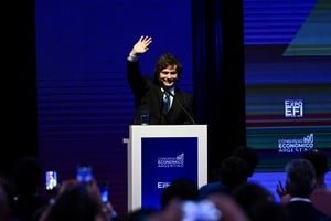 Presidente Javier Milei durante un acto oficial