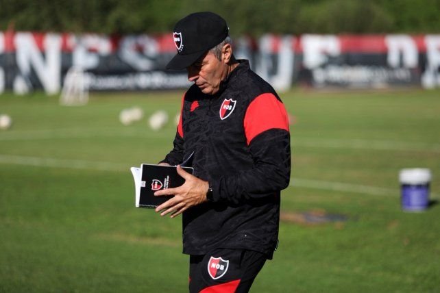 Jugadores de Newell's Old Boys durante un entrenamiento
