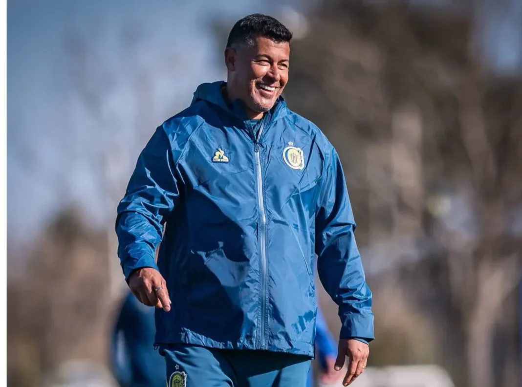Jugadores de Rosario Central durante un entrenamiento