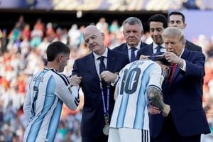 Jugadores de la Selección Argentina tras la final del Mundial 2026