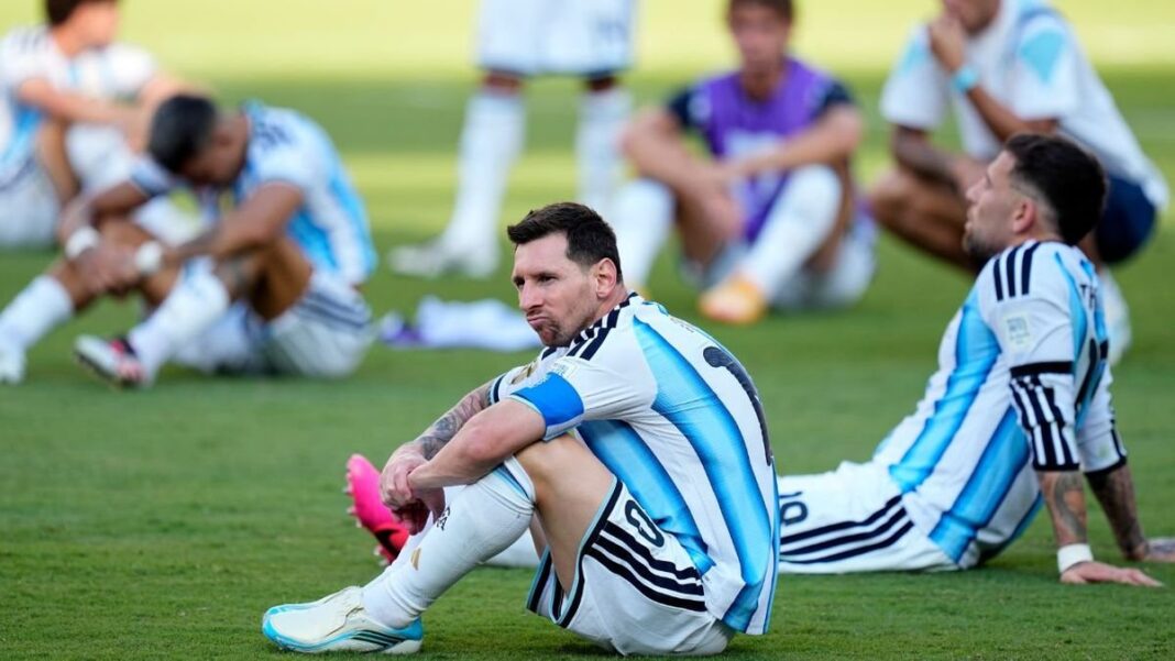 Jugadores de la selección argentina durante la final del Mundial 2026