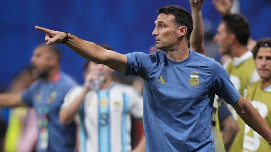 Lionel Scaloni en conferencia de prensa tras el partido Argentina vs Egipto