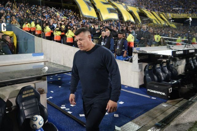 Jorge Almirón, entrenador de Rosario Central, durante un partido de Copa Libertadores