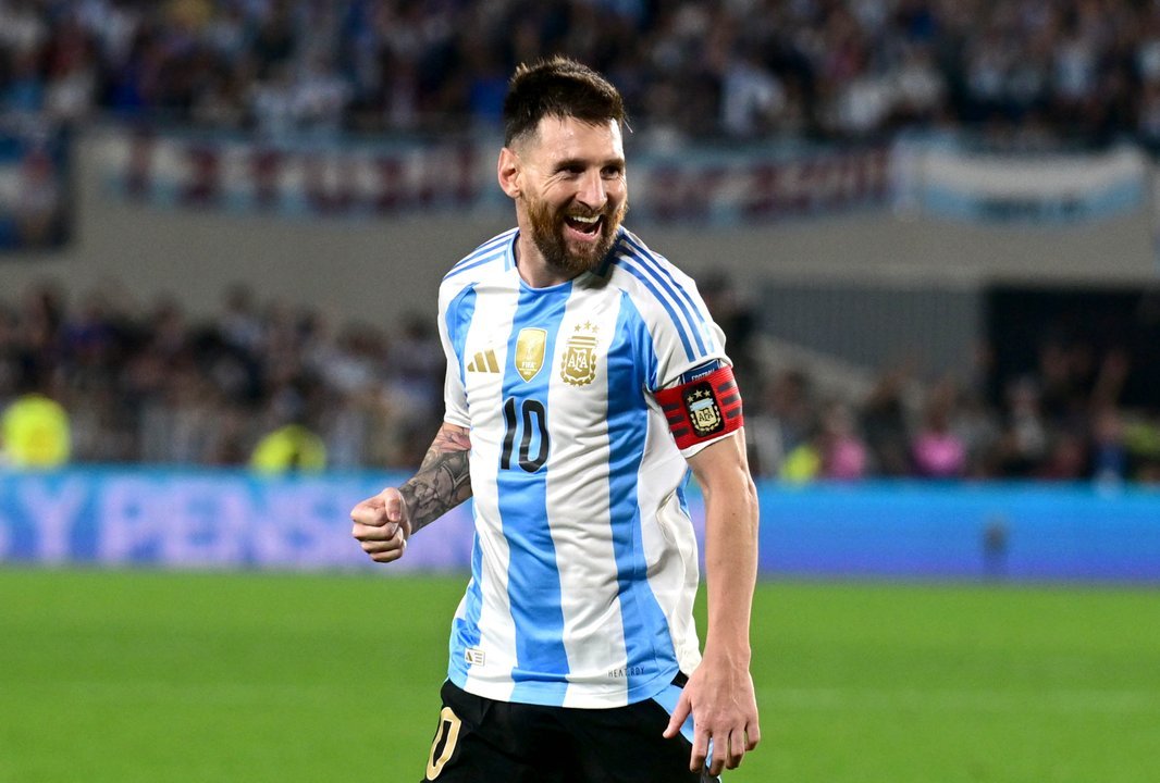 Lionel Messi con la camiseta de la Selección argentina
